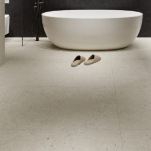 Luna Stone Taupe Matt 600x600mm stone look porcelain tile with warm taupe limestone appearance