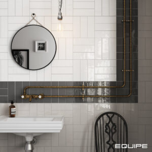 Country Blanco white handcrafted subway wall tile in gloss and matt finishes for kitchen splashbacks and bathroom walls