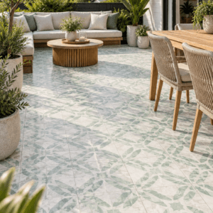 Fresco Mint Green 329x329mm patterned anti-slip outdoor tile