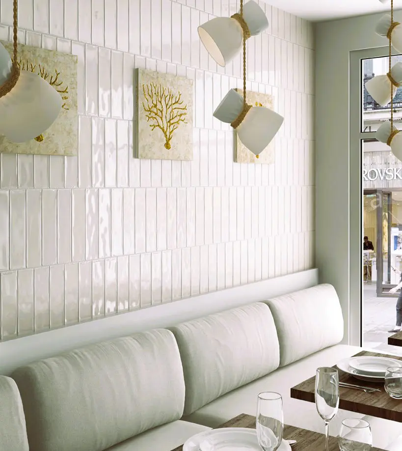 Masia Ivory 75x300mm ivory gloss subway wall tile